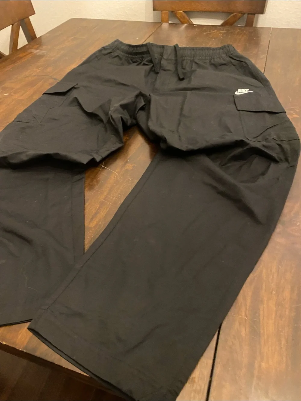 Nike Men’s Black Cargo Pants with Side Pockets